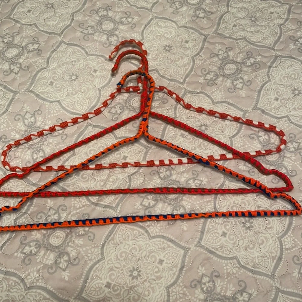 6 Hand Crocheted Clothes Hangers
